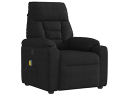 Massage Recliner Chair, Massage Recliner Chairs Vidaxl Preto Microfibra
