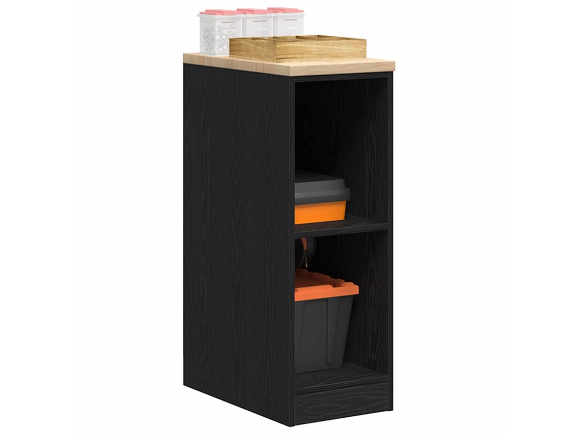Vidaxl Armário De Arrumação De Garagem Preto 30x51x85 Cm