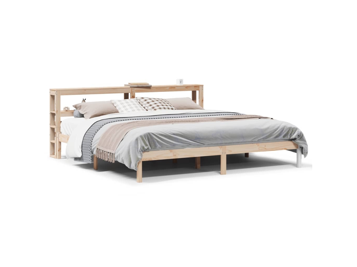 Cama Sem Colchão 180x200 Cm Madeira de Pinho Maciça MAISON EXCLUSIVE