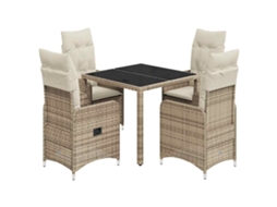 Bistro Set, Bistro Sets Vidaxl Bege Rattan / Vime (90 X 90 X 75 Cm)