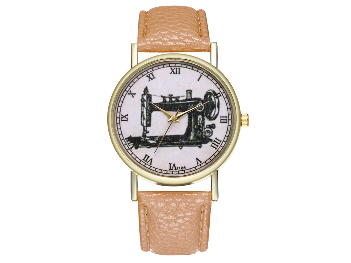 Reloj De Pulsera Analógico De Cuarzo Zhoulianfa Con Dial Redondo Beige Unisex