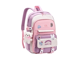 Mochila de Senhora, Bolsa de Viagem Casual com Alfinetes e Pingentes, Ideal para Crianças, Educativo, Durável STELASPLEN