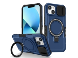 Capa Zruxe Compativel Com Iphone 13 (sliding Camshield - Magsafe - Tpu - Pc - Azul Royal)