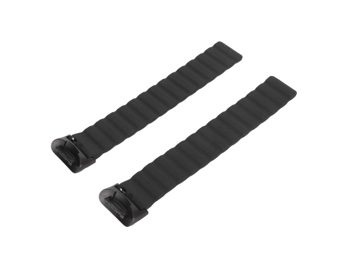Pulseira de Silicone Ajustável com Fechamento Magnético para Fitbit Charge 5 Preta