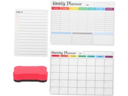 Tableau Blanc Magnétique Effaçable À Sec Hebdomadaire Para Refrigerador, Plástico