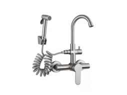 Faucet De Cozinha Em Aço Inoxidável 304 Com Mão De Obra, Giro 360° E Acabamento De Níquel Escovado