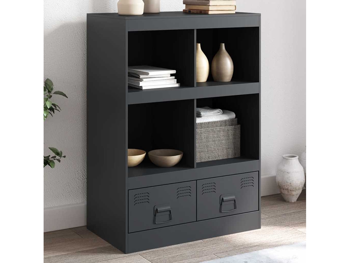 Aparador Alto 67x39x95 cm Acero Antracita