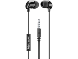 Auricular Jack de 3,5 mm Negro de Linha de Celular