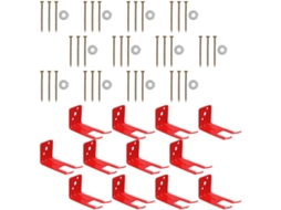 Suporte Para Extintor De Incêndio Em Metal Vermelho Com Design Compacto E Versátil Montagem Na Parede, Ideal Para