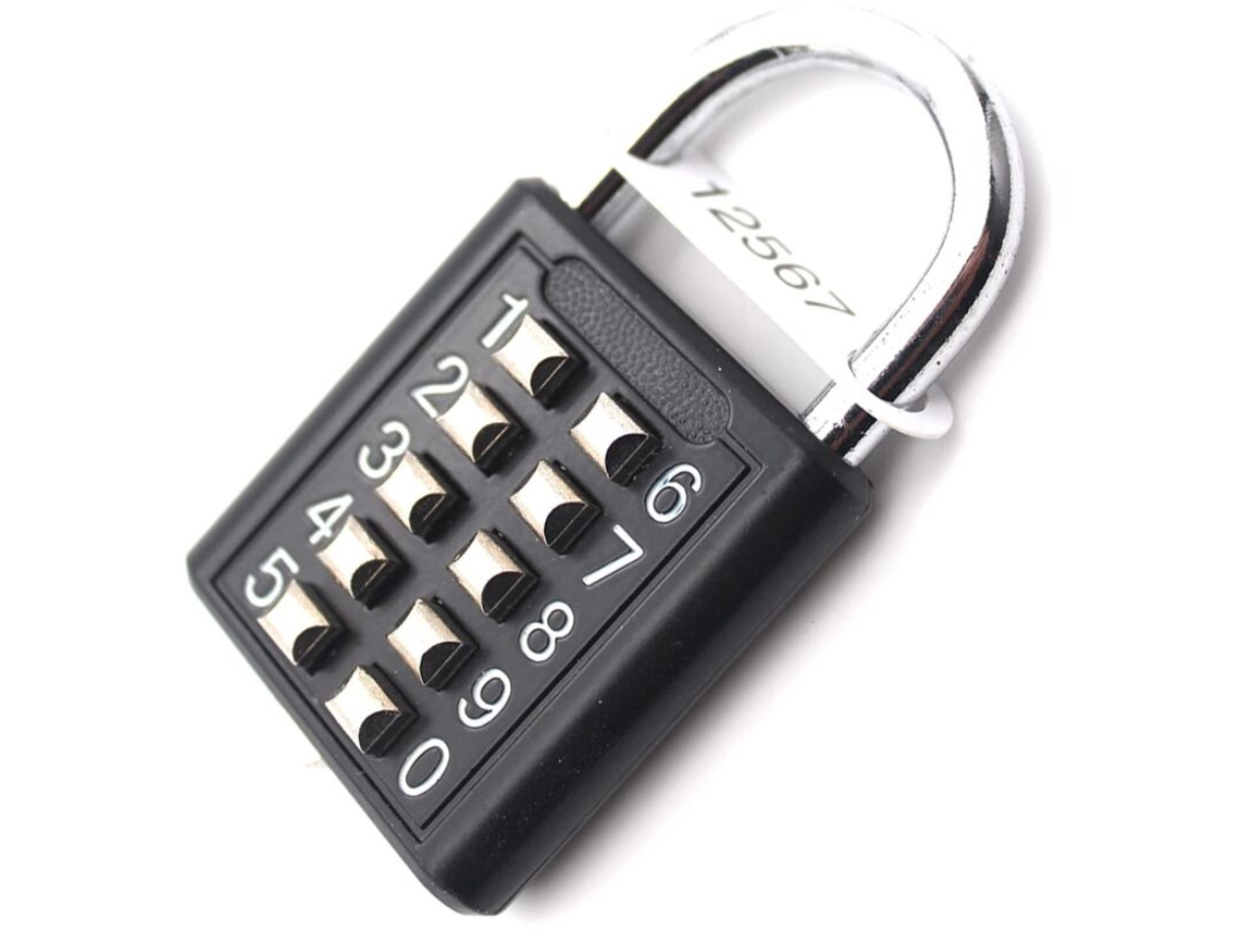 Cadeado Com Código De 10 Dígitos, À Prova De Água, Em Metal, Preto