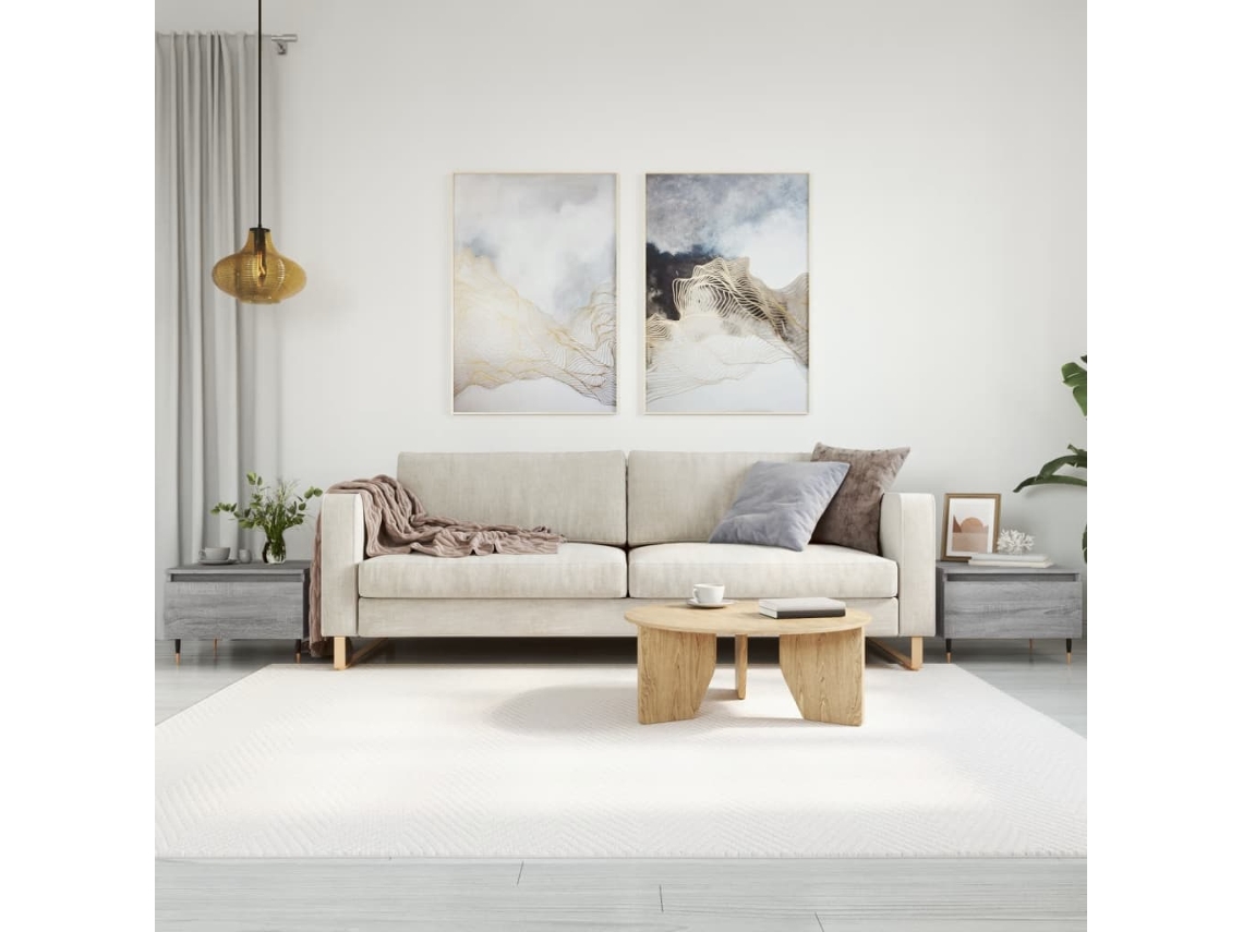 Vidaxl Mesas De Centro 2 Pcs 50x46x35cm Deriv. Madeira Cinzento Sonoma