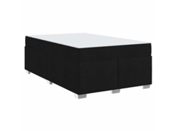 Conjunto 1 Estrutura Da Cama Vidaxl Preto Tecido (120 X 190 Cm)