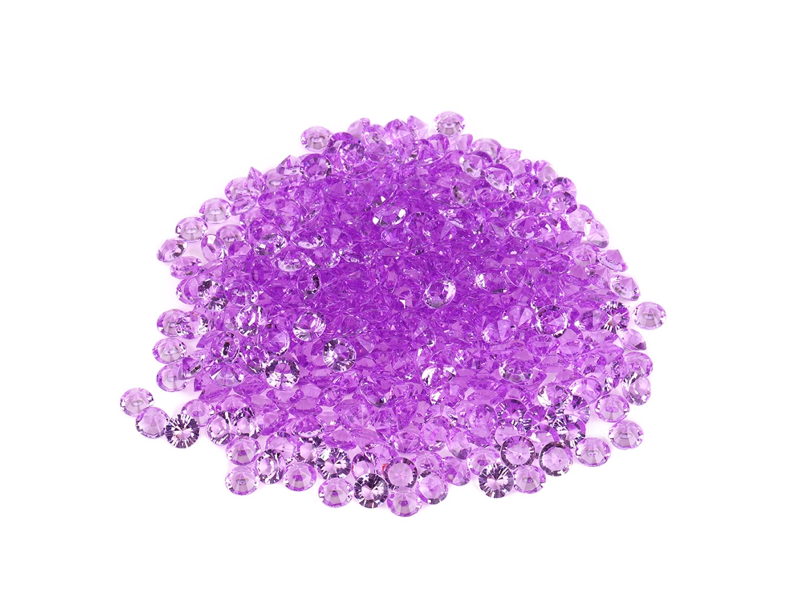 500pcs Diamantes de Acrílico Pontiagudos 8mm para Decoração de Casamento Festa Diy Roxo