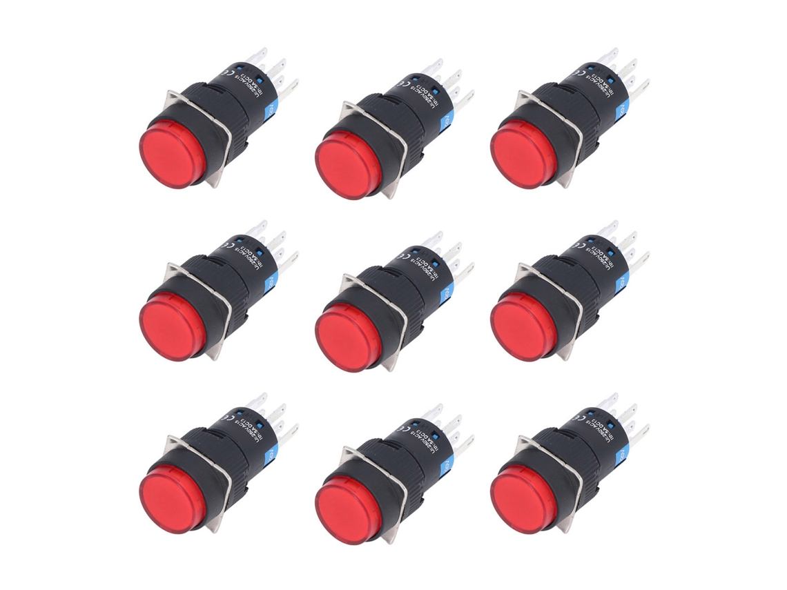 Interruptor Momentâneo de Trava com Luz 12v