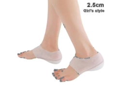 Palmilhas de silicone Fasst para aumento invisível de altura de 2 a 5 cm, macias e antiderrapantes, para calçados masculinos e femininos. CUIDADOS