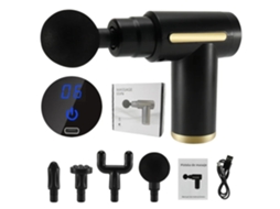 Pistola de Massagem Muscular com Tela Led para Fáscia, Massageador Muscular de Tecido Profundo MDUG (preto)