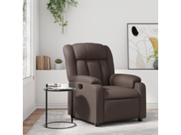 Vidaxl Poltrona Reclinável Couro Artificial Castanho