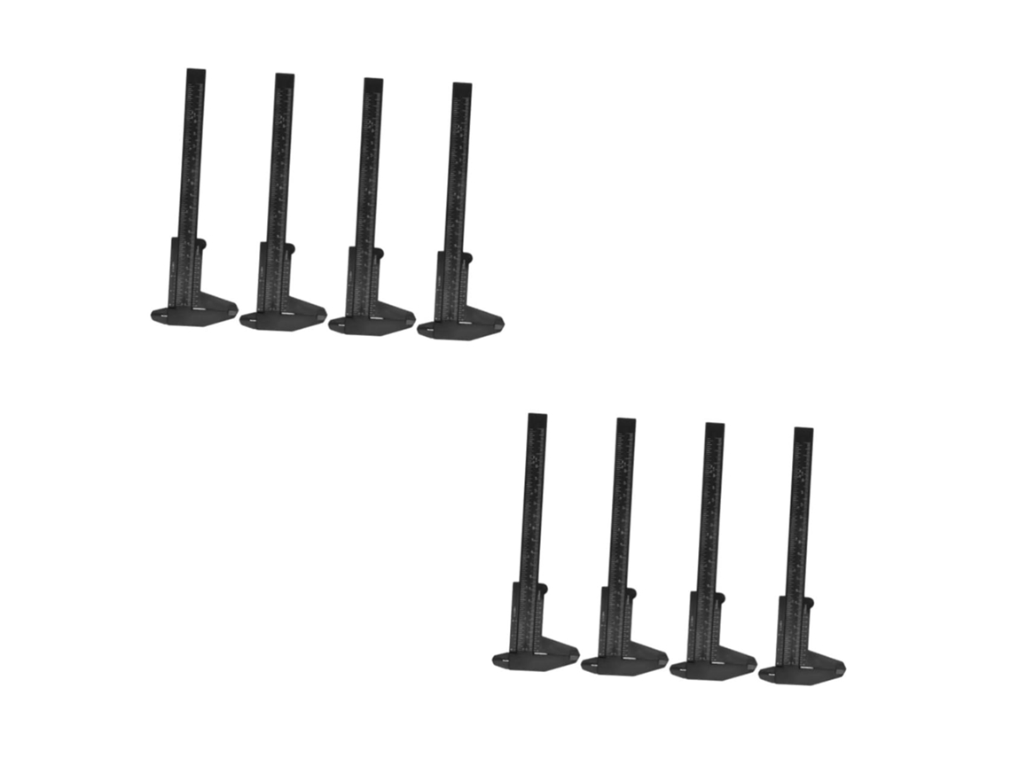 Paquímetro Vernier De Plástico Mini Ultech 8 Peças, Régua Medição Para