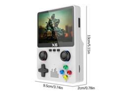 Consola Portátil Lurelia R36s, 3.5 Polegadas, 64 Gb, 128 Gb, Ecrã Ips, Perfil Compacto
