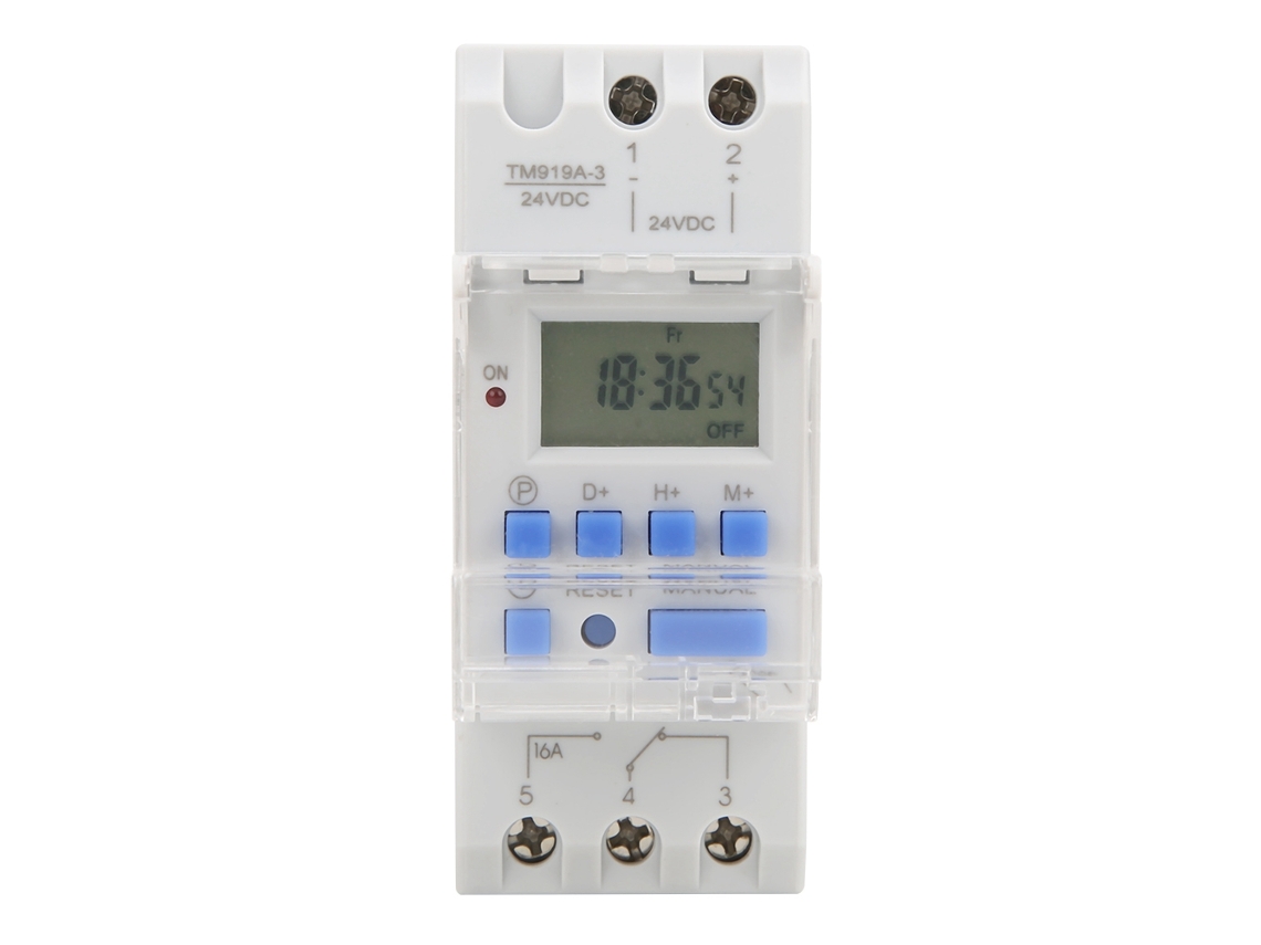 Interruptor Temporizador Digital 7 Dias Tm919a 3 24v Dc | S/MARCA