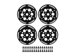 Mali 4pcs Aros de Roda de Fibra de Carbono Beadlock 1.9in para Carros Rc 1/10 Axial Scx10 Gen8 Gelande Ii Finder 2