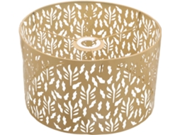 Abajur de Mesa Decorativo em Metal Vazado com Padrão de Grama Amarela e Água, Elegante Cúpula para Luminária. SFUSHOS