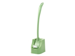 Pincel para vaso sanitário eficiente de parede com cabo longo e base conjunto verde