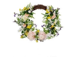 Guirlanda de Peônias Artificiais, Guirlanda de Flores Feita À Mão com Eucalipto. AQUAFORGE