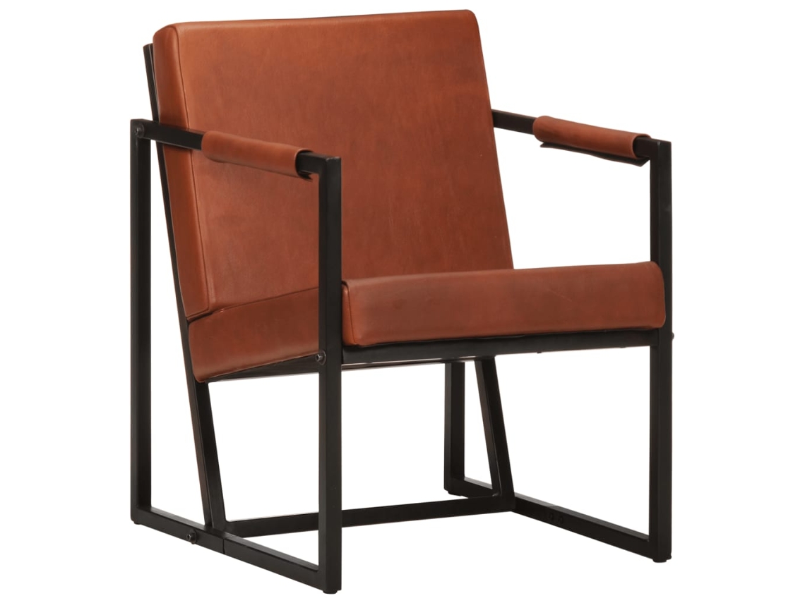 Armchair, Armchairs Vidaxl Marrom Couro