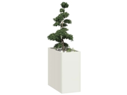Vidaxl Vaso Floreira 40x80x80 Cm Aço Branco