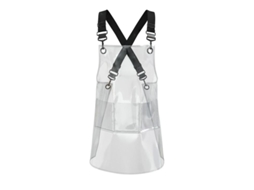 Delantal transparente, impermeável, resistente a óleo, TPU, reutilizável, cozinha, barbearia, café, cinta preta, S/MARCA