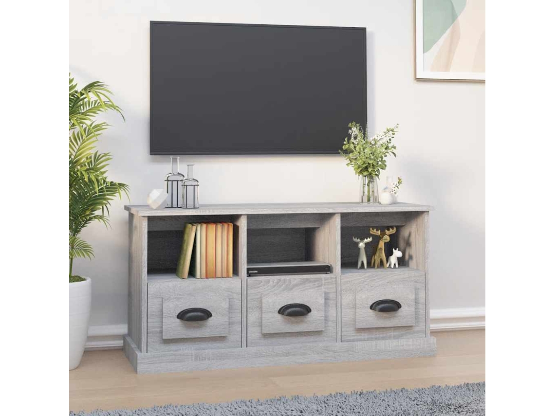 Vidaxl Móvel de Tv 100x35x50 Cm Derivados de Madeira Cinzento Sonoma