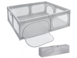 Parque Dobrável para Bebé 200*180*68 Cm Base Antiderrapante Grelha de Proteção Material Impermeável Bolsa de Transporte MOBY SYSTEM