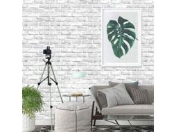 Papel de Parede de Tijolo 3d Cinza Branco Autoadesivo 236x17.7 Polegadas Removível