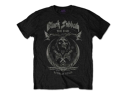 T-Shirt ROCK OFF Black Sabbath - The End: Mushroom Cloud Preto (Tamanho: S)