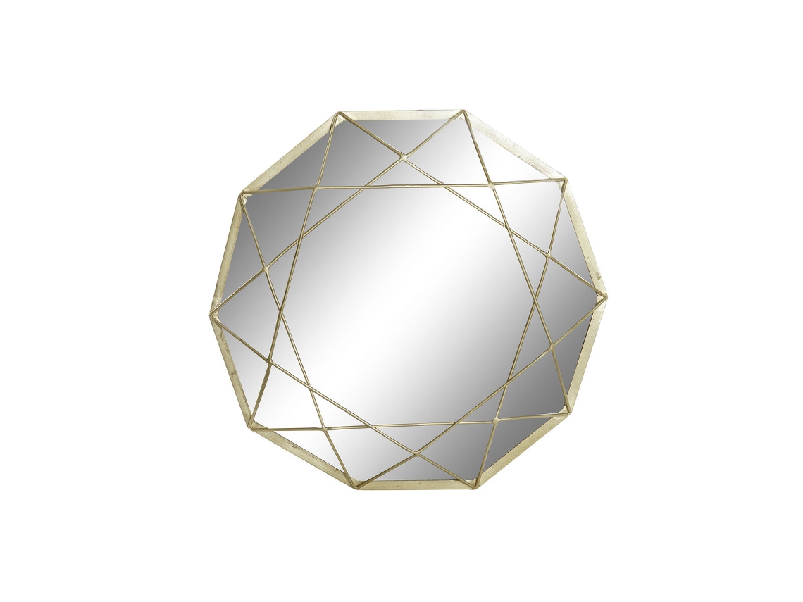 Espelho de Parede Dkd Home Decor 50 X 5 X 52 Cm Cristal Dourado Ferro
