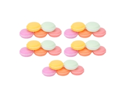 25 Fundas Macaron 5 Cores Com Bordos Brilhantes Material Abs Estojo De Joias Portátil Para Pequenos Artigos