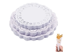 300 Folhas De Papel Rendado Branco, Para Bolo (branco)