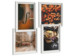 Composição De Quadros Ruazinhas Charmosas De Sabores Espelharte (4 Peças)