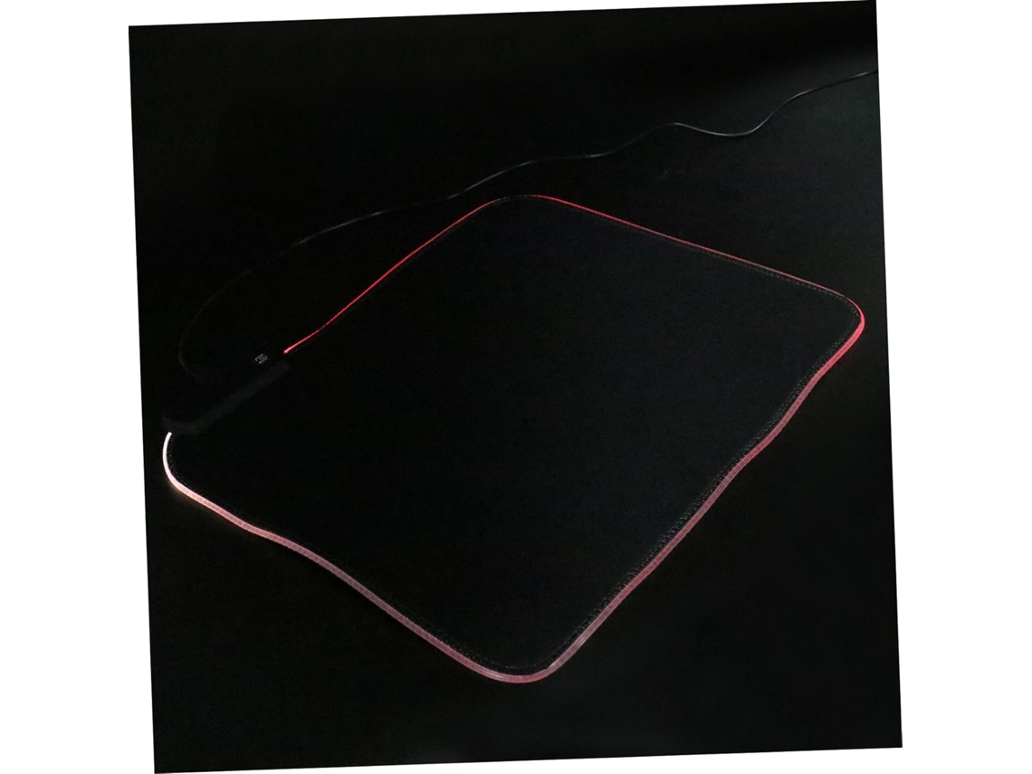 Mousepad Gamer Rgb Com Superfície Antiderrapante Em Tecido E Iluminação Para Teclado E Mesa, Preto. Gokoco