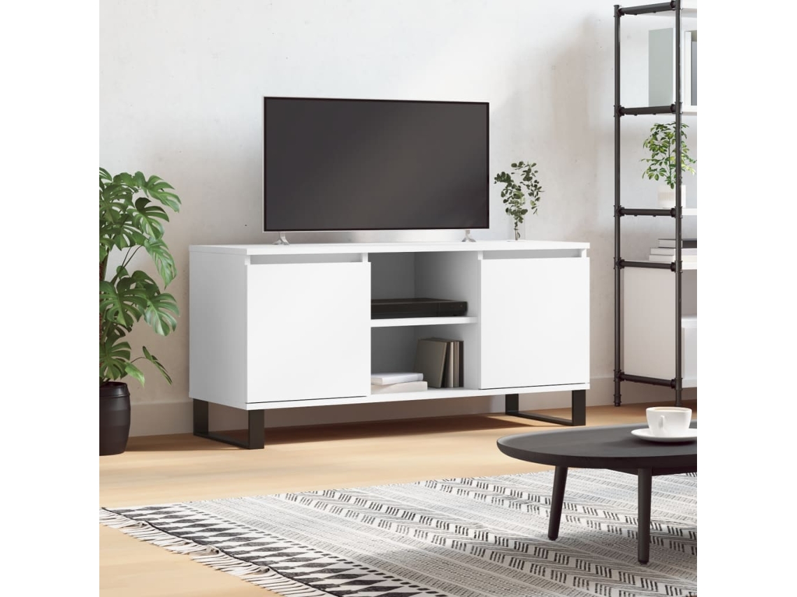 Vidaxl Móvel De Tv 104x35x50 Cm Derivados De Madeira Branco