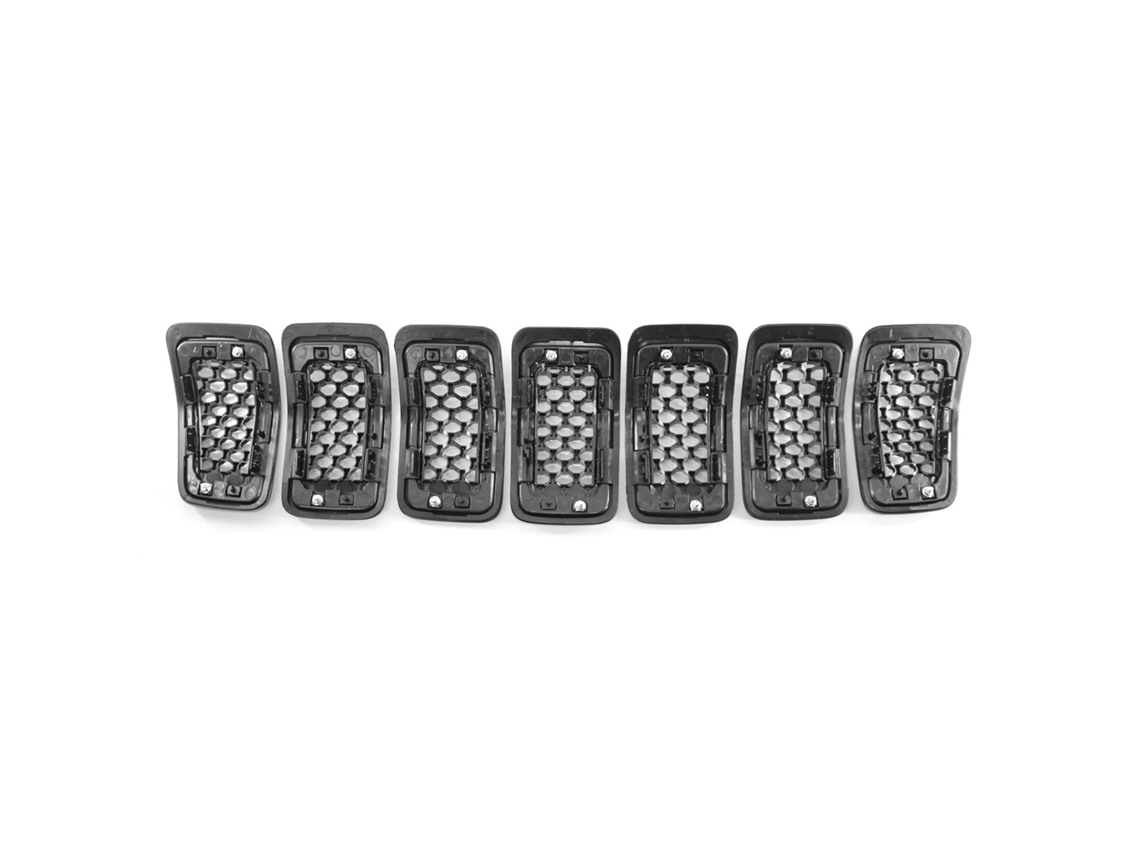 Jeep Cherokee 2019-2022 Front Grille Inserts Bright Black 7pcs