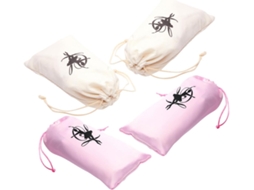 De 4 Peças Para Guardar Sapatilhas De Ballet, Prático E Lavável, Rosa Cetim. Gokoco