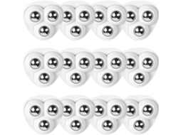 16 Rodízios Pequenos Autoadesivos Para Móveis E Eletrodomésticos, Giratórios 360°, Silenciosos E Resistentes Ao Desgaste