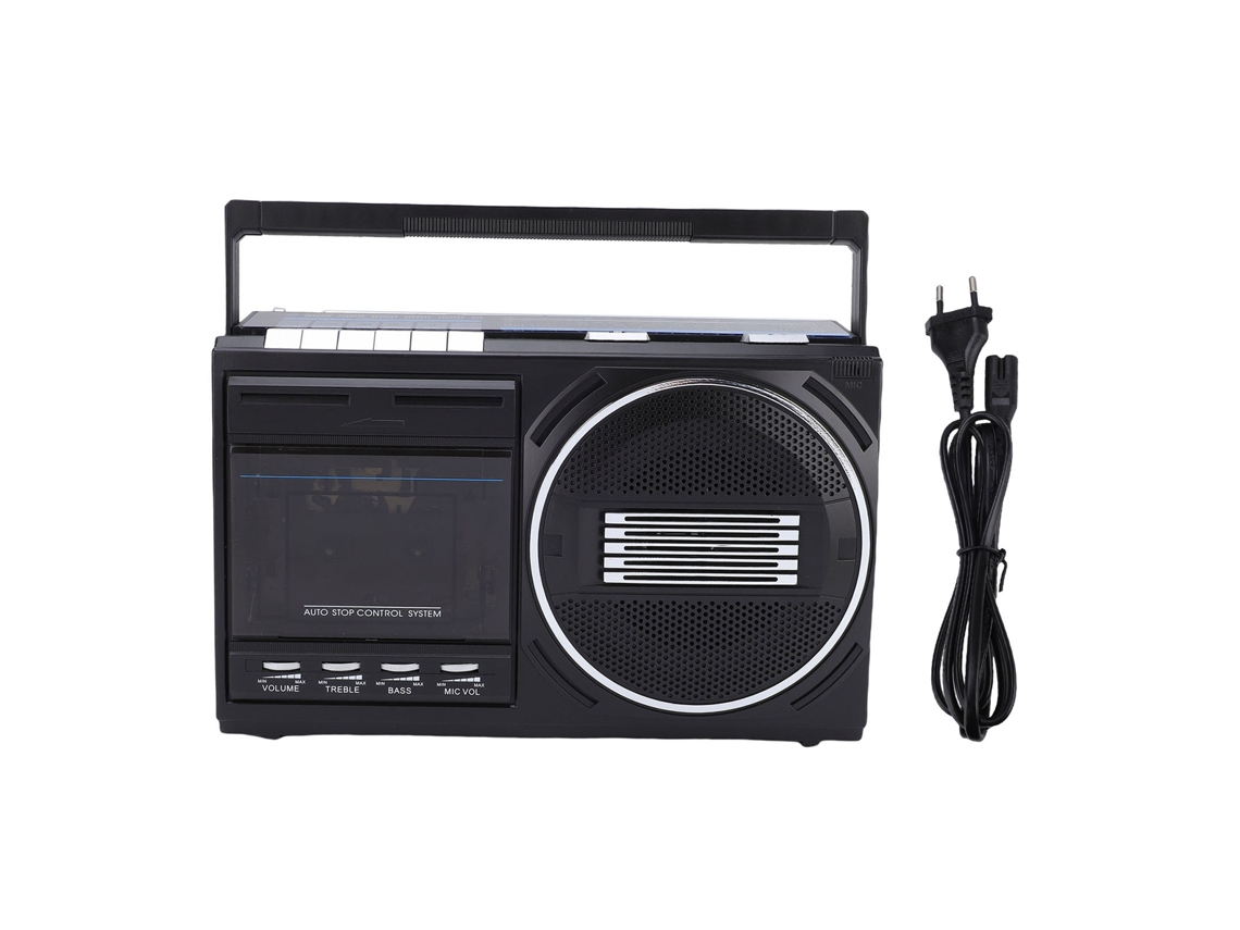Player Gravador de Cassete EOOCOO (rádio Vintage, Conexão Bluetooth)