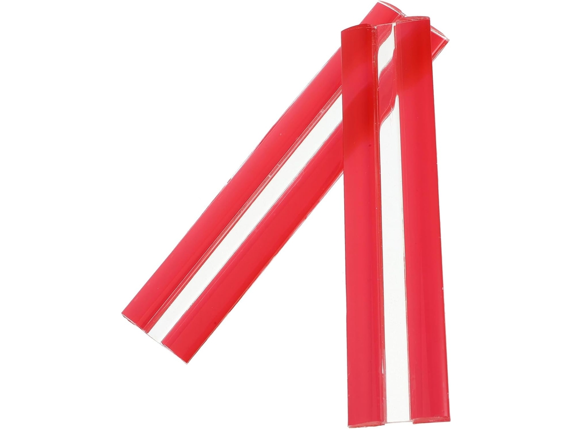 2 Dobradiças Adesivas De Acrílico 150x33mm Para Portas Geladeira E