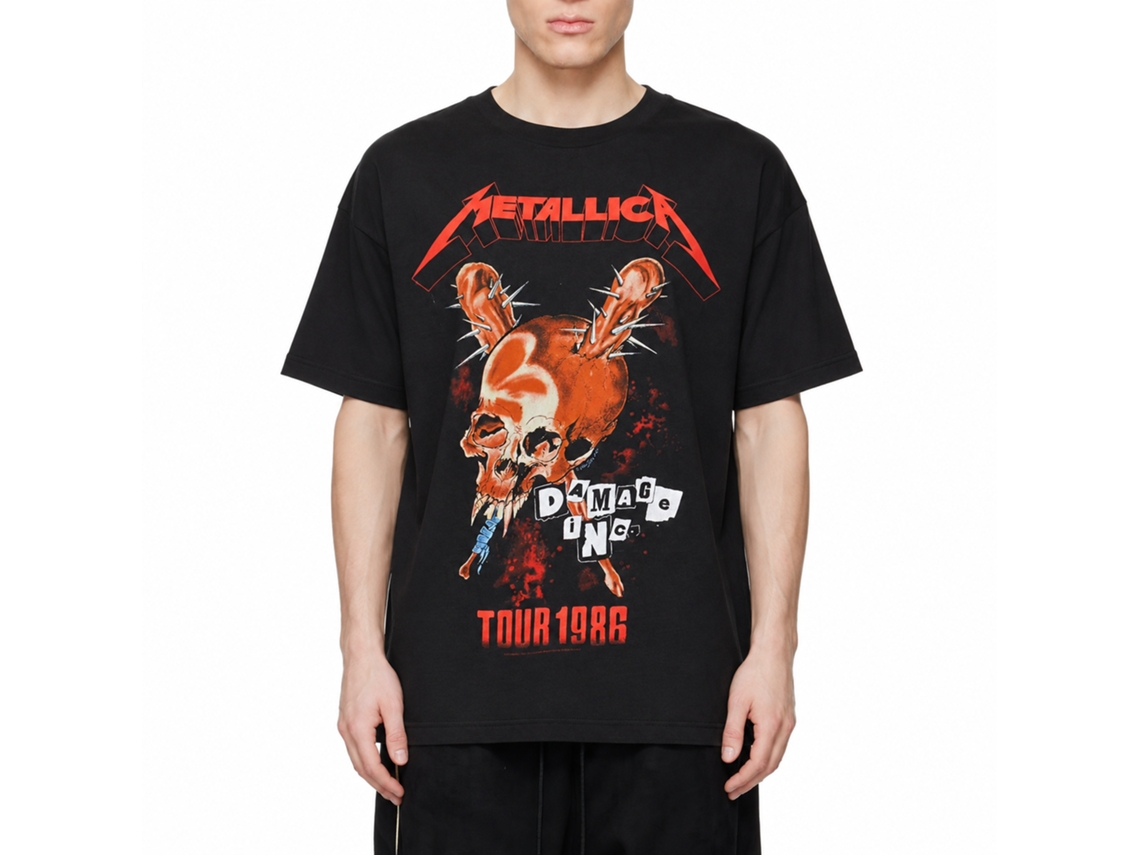 Metallica Tour'86 Pushead T-shirt Unisex Adults Size:l