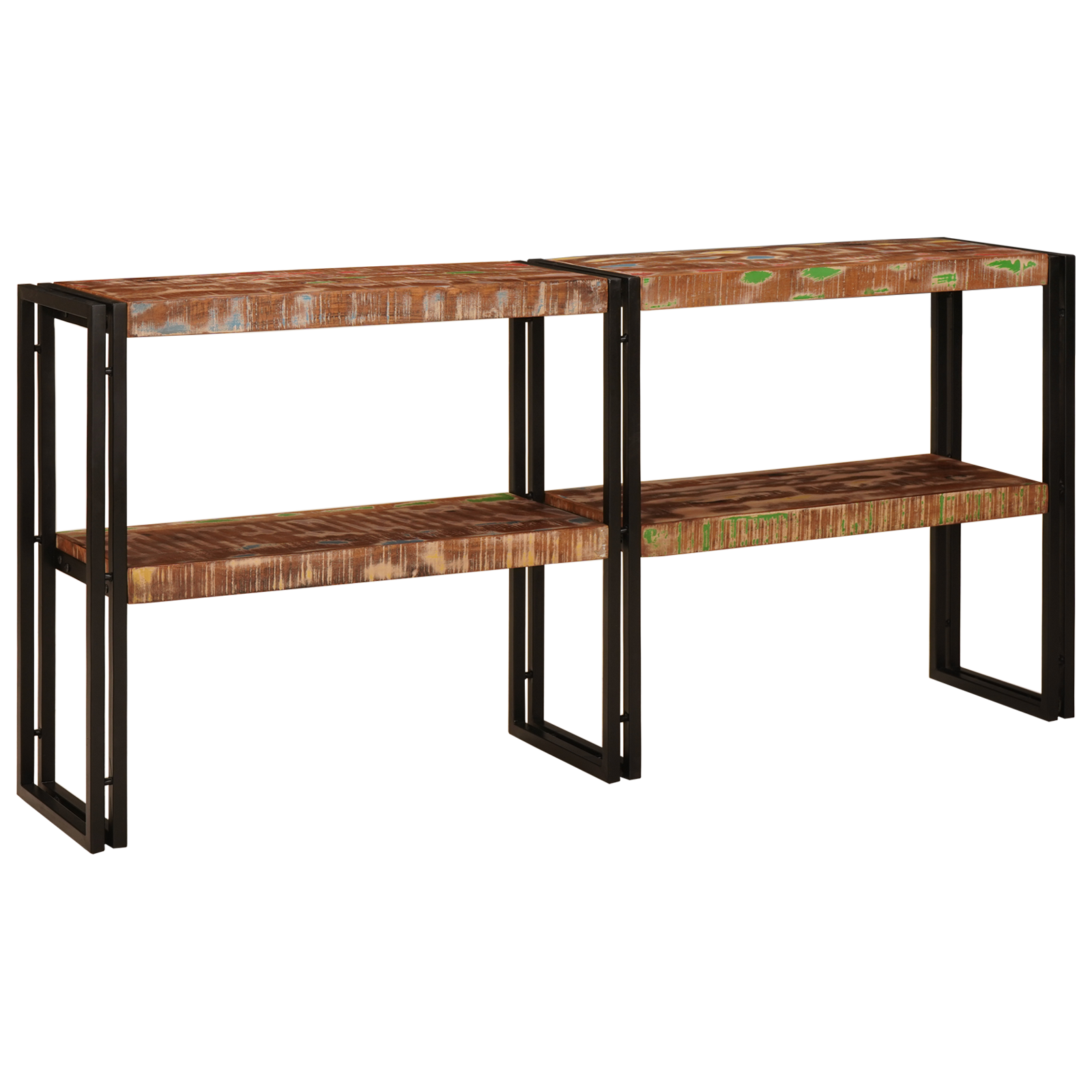 Conjunto 1 Aparador Vidaxl Multicolorido Madeira Recuperada Maciça (160 X 33 X 75 Cm)