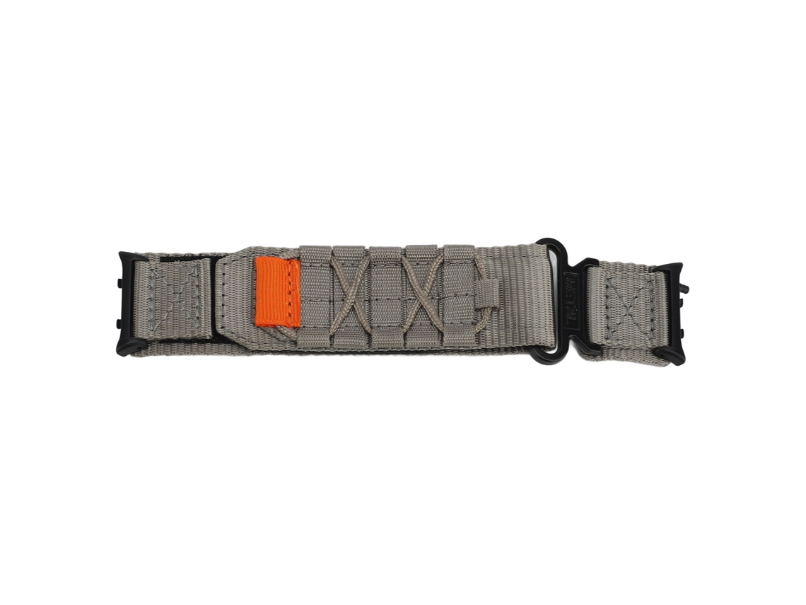 Cinta De Relógio Nylon Cinza Fecho Hook And Loop Ajustável Seco Rápido