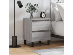 Vidaxl Mesa De Cabeceira 40x35x50 Cm Derivados De Madeira Cinza Sonoma